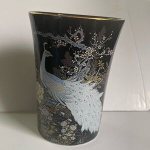 Vintage Shibata Japan cup with a peacock